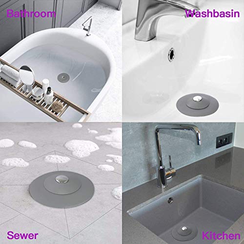 KPNG Shower Drain Stopper Hair Catcher Tub Stopper Silicone Drain Protector Drain Strainers for Kitchen Bathroom and Laundry (Pack of 1, Random Color) - Image 5