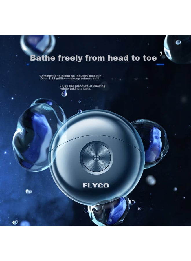 فلايكو Flyco Space Ufo ماكينة حلاقة كهربائية محمولة للرجال Fs891، ملمّع لحية، هدية عيد ميلاد وعيد الحب للصديق الزوج الأب - إصدار عيد ميلاد محدود - Image 3