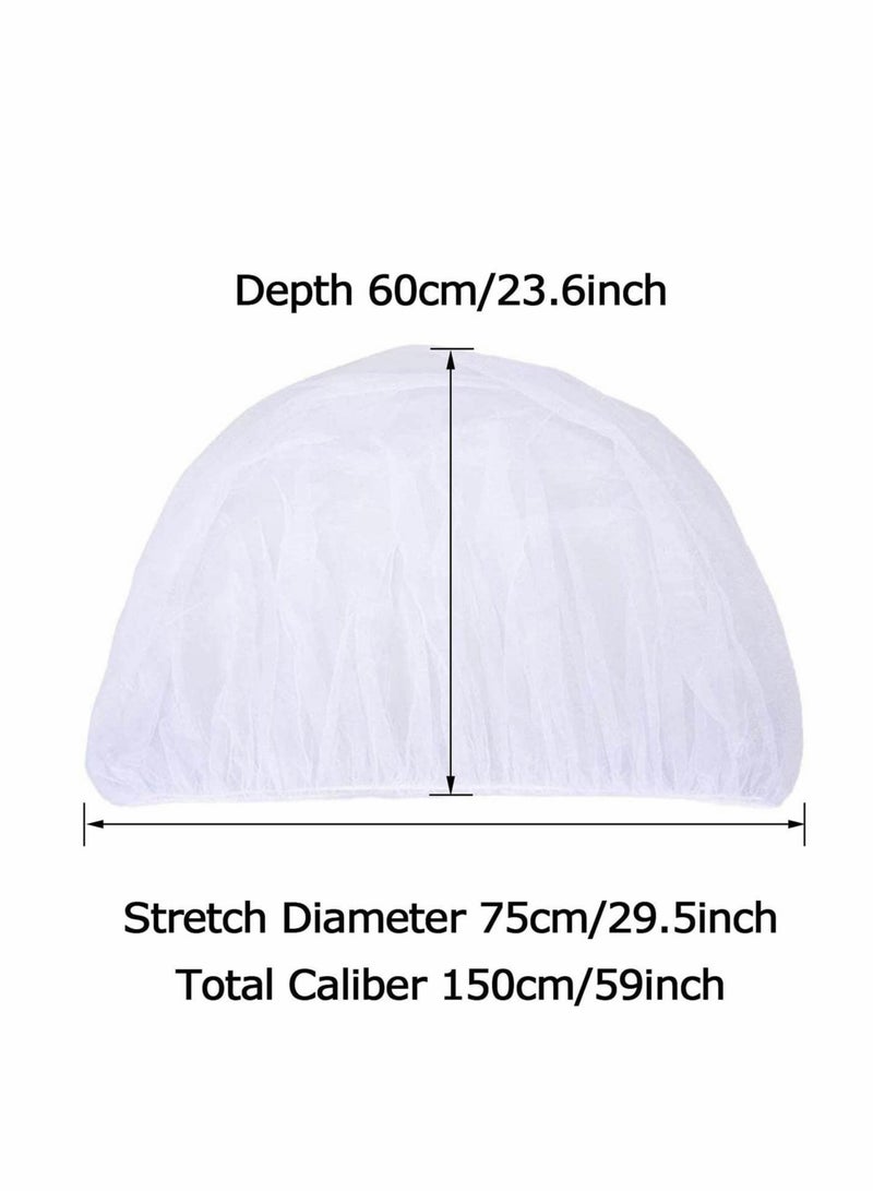 SOLARAE شبكة بعوض لعربة الأطفال، شبكة حشرات، غطاء حماية ضد الحشرات قابل للغسل في الغسالة، مرن وقابل للتنفس - لعربات الأطفال، عربة الأطفال، حاملة الأطفال، تناسب سرير الأطفال (أبيض - 3 عبوات) - Image 2