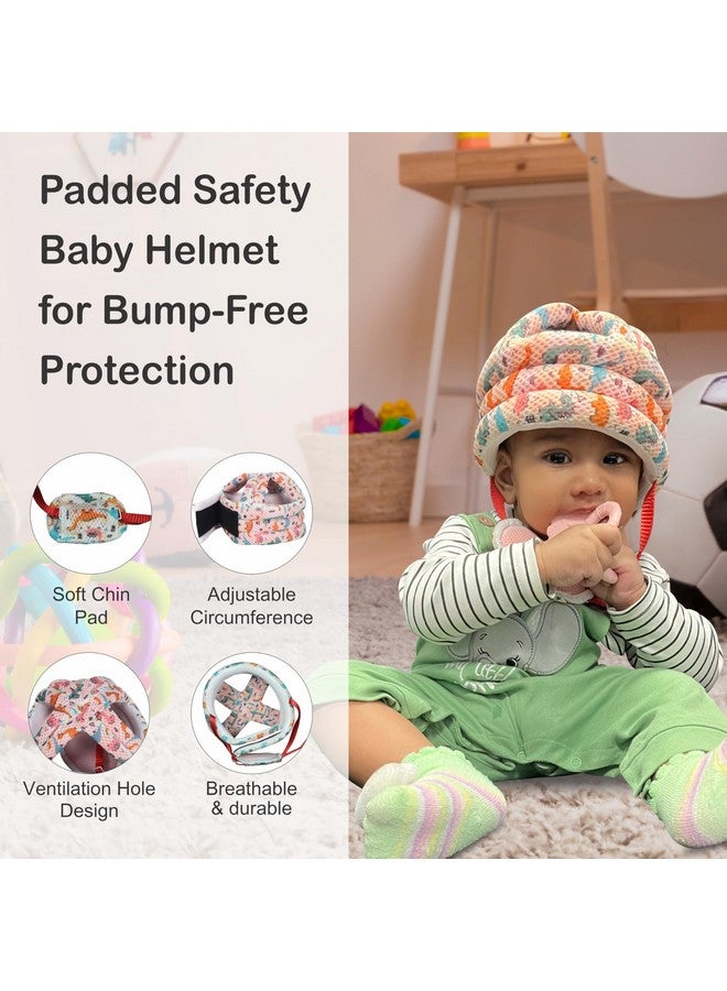 Motherly Motherly Padded Breathable Cushioned Baby Safety Helmet for Bump-Free Protection, Baby Head Protective headguard, Toddler Hat/Helmet, Safety Gear with Adjustable Chin Strap and Ventilation (Dinosaur) - Image 3