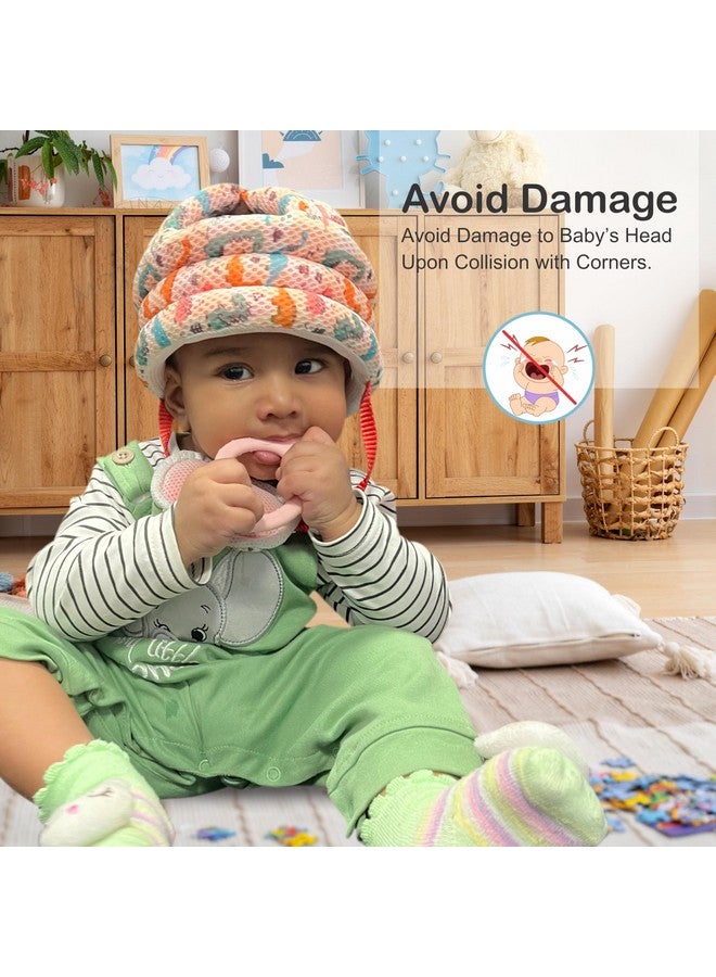 Motherly Motherly Padded Breathable Cushioned Baby Safety Helmet for Bump-Free Protection, Baby Head Protective headguard, Toddler Hat/Helmet, Safety Gear with Adjustable Chin Strap and Ventilation (Dinosaur) - Image 4