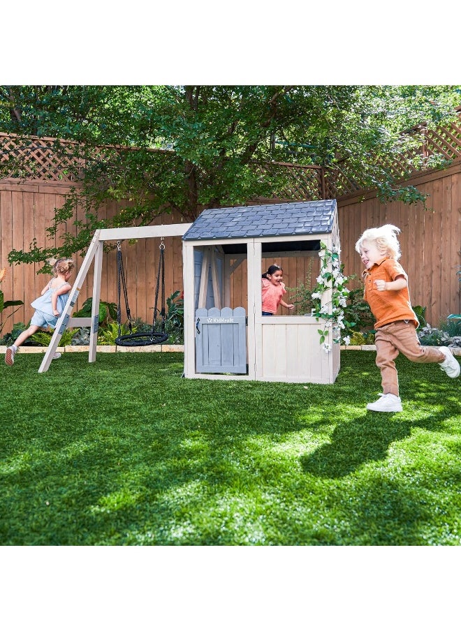 KidKraft KidKraft Savannah Swing Outdoor Wooden Playhouse with Nestswing  - Image 2