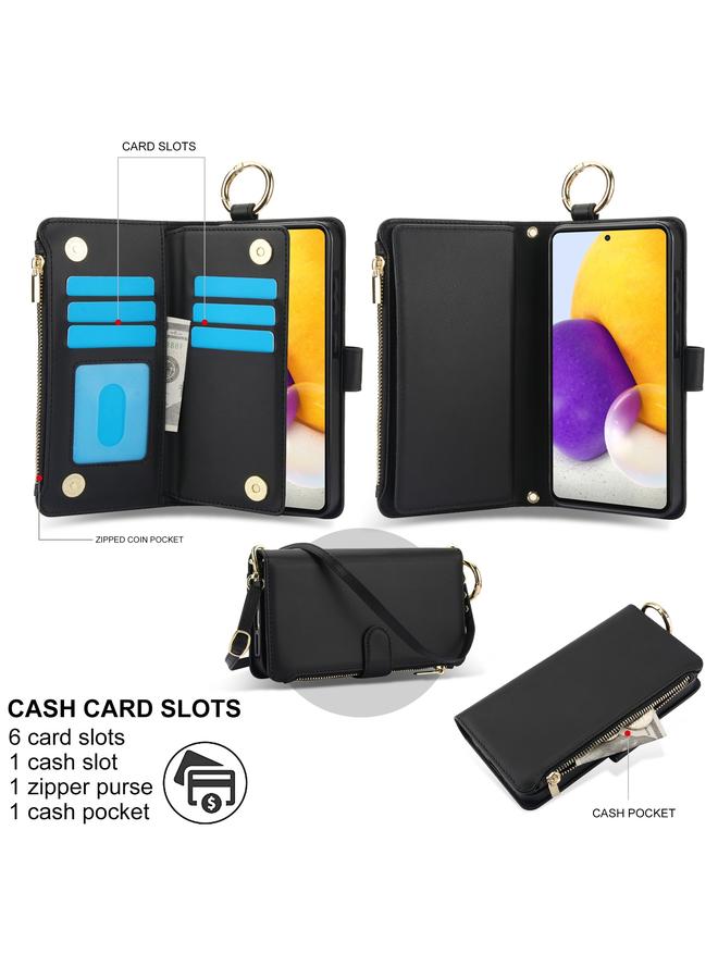S-TOP Case For Samsung Galaxy Note20 Ultra Crossbody Ring Multifunctional Wallet Leather Phone Case - Image 2