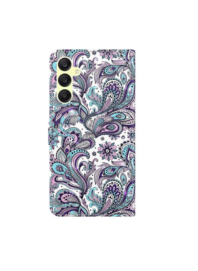 اس-توب جراب لهاتف Samsung Galaxy A25 5G بنمط رسم ثلاثي الأبعاد من الجلد القابل للطي - Image 4