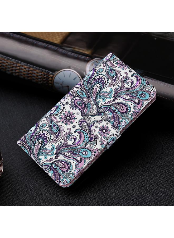 اس-توب جراب لهاتف Samsung Galaxy A25 5G بنمط رسم ثلاثي الأبعاد من الجلد القابل للطي - Image 2