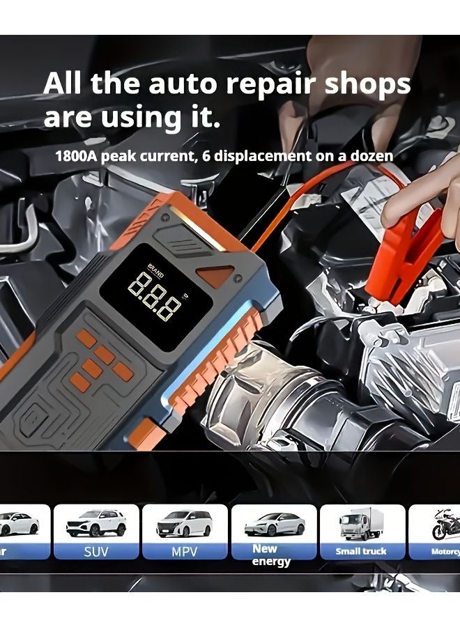 Multifunctional Air Pump 10 In 1 Car Battery Jumper Portable Air Compressor 8000A Peak - Image 3