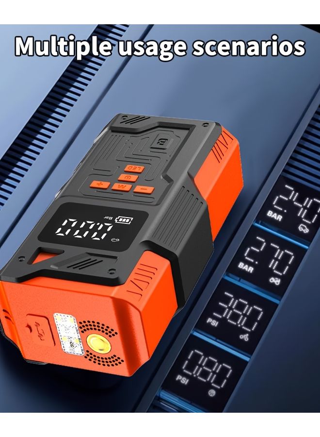 Multifunctional Air Pump 10 In 1 Car Battery Jumper Portable Air Compressor 8000A Peak - Image 5