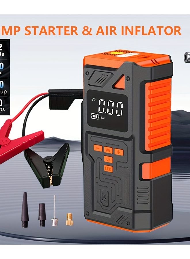 Multifunctional Air Pump 10 In 1 Car Battery Jumper Portable Air Compressor 8000A Peak - Image 2