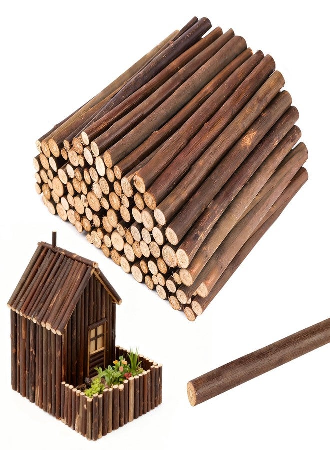 FSWCCK 100 PCS Craft Sticks, 6 Inch Natural Birch Twigs Sticks, Mini Wood Log for DIY Crafts, Farmhouse Centerpiece Decor and Rustic Home Decor - Image 1