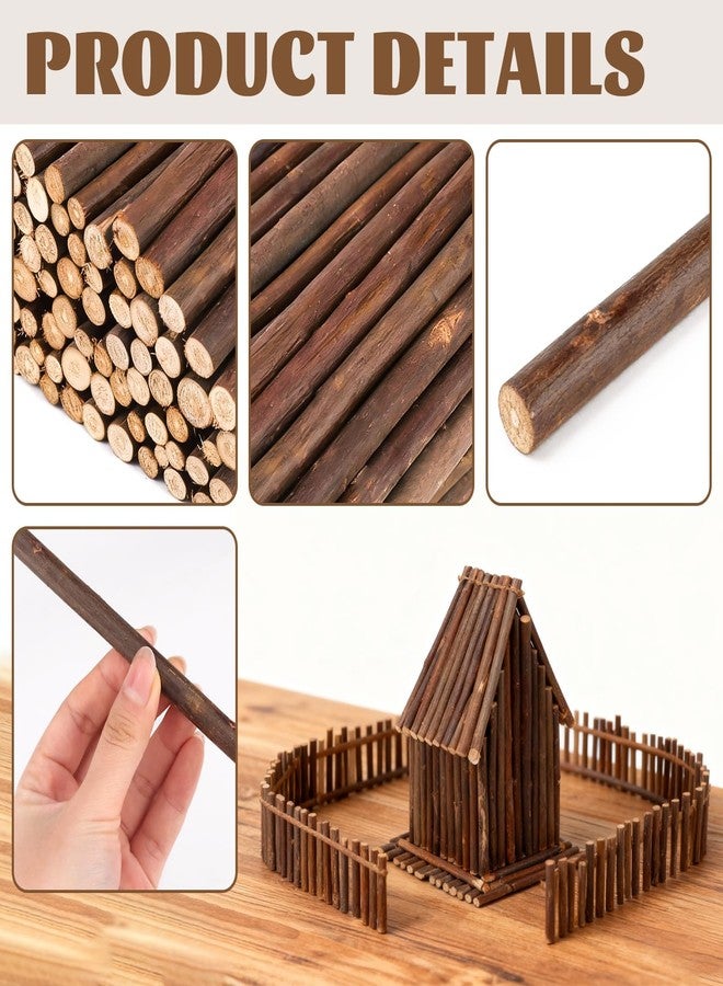FSWCCK 100 PCS Craft Sticks, 6 Inch Natural Birch Twigs Sticks, Mini Wood Log for DIY Crafts, Farmhouse Centerpiece Decor and Rustic Home Decor - Image 3