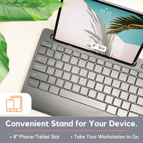 X9 Performance X9 Wireless USBC Keyboard and Mouse Combo Dual Port Compatibility USB C A Versatile Mouse Keyboard Combo Wireless w 8 Phone Stand and 113 Keys - Image 3