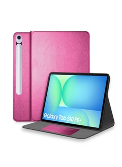 Cat - Cot Samsung Galaxy Tab S10 FE 10.9 5G 2025 (10.9 inches) CAT-COT Series PU Leather with Card Holder Flip Case Cover - Pink  - Image 1