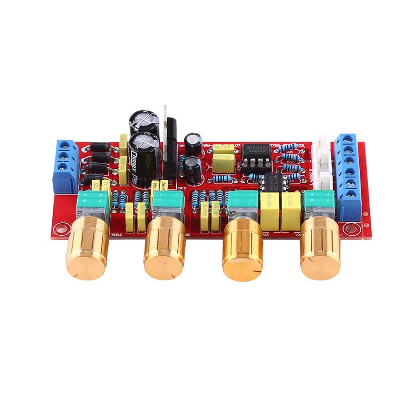 NE5532 HiFi Preamp Tone Board Kit With Knob Parts Delivery 12V AC 10X Gain Bass Treble Volume Control Low Noise PCB DIY Audio Enhancer - Image 2