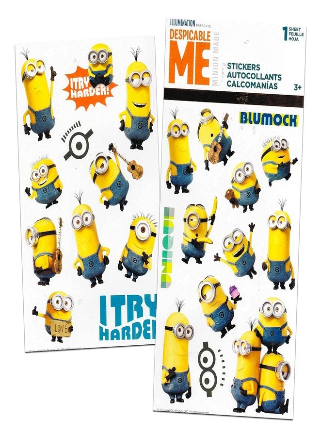 Minions Temporary Tattoos & Stickers - 75 Tattoos & 100 Stickers - Multicolor - Cartoon - Kid - Officially Licensed - Image 2