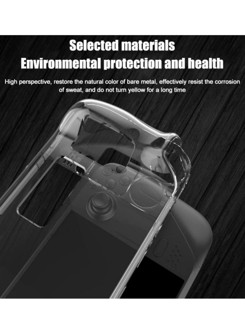 1 قطعة غطاء صلب شفاف من البولي كربونيت لستيم ديك، غلاف وقائي بلوري منقسم للجهاز، غطاء لوحة ألعاب لستيم ديك، صدفة لوحة تحكم ألعاب ستيم ديك - Image 4