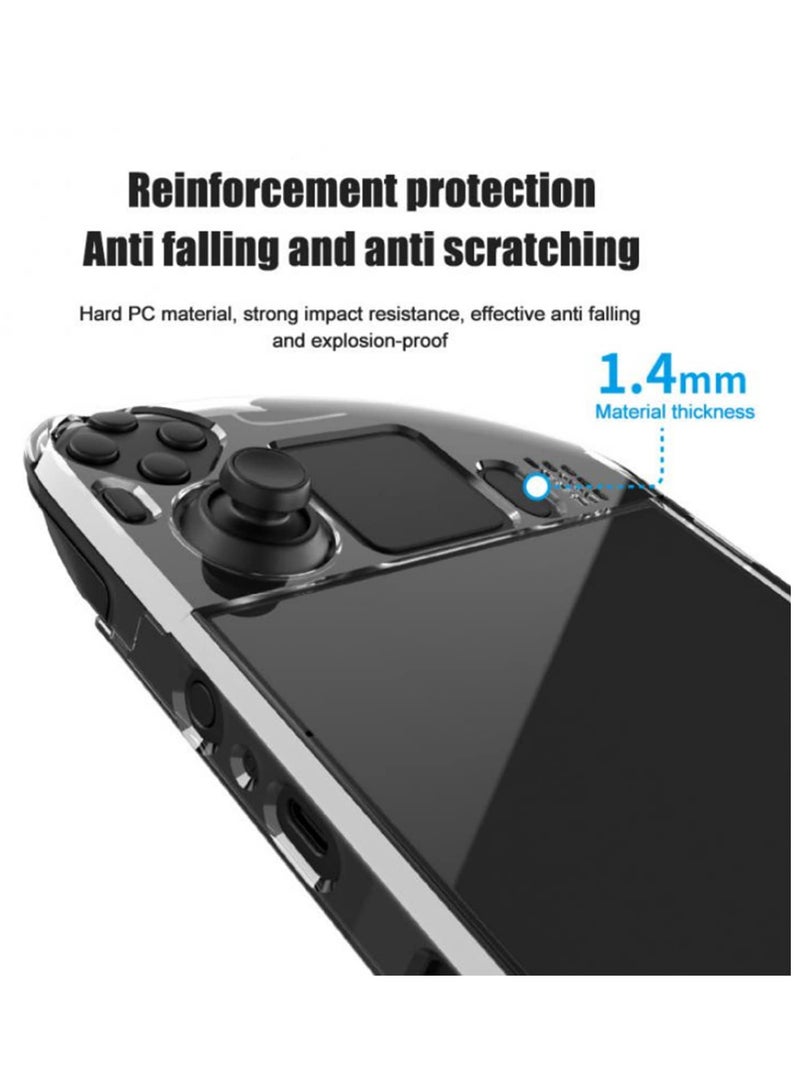 1 قطعة غطاء صلب شفاف من البولي كربونيت لستيم ديك، غلاف وقائي بلوري منقسم للجهاز، غطاء لوحة ألعاب لستيم ديك، صدفة لوحة تحكم ألعاب ستيم ديك - Image 3