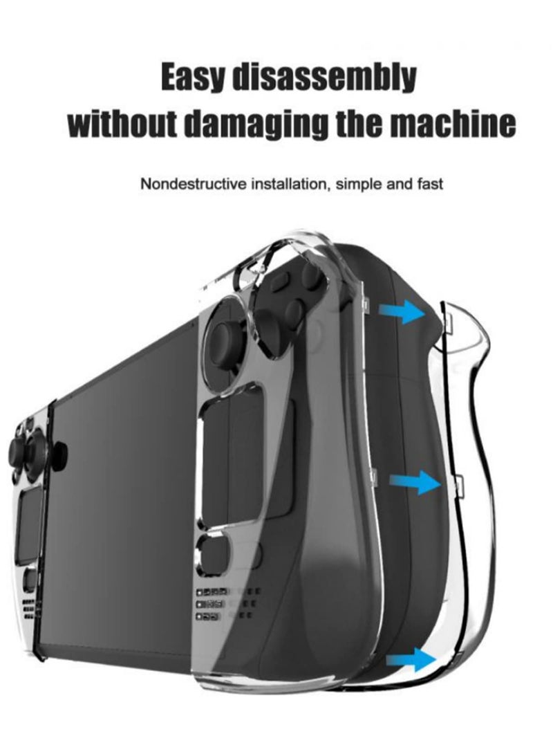 1 قطعة غطاء صلب شفاف من البولي كربونيت لستيم ديك، غلاف وقائي بلوري منقسم للجهاز، غطاء لوحة ألعاب لستيم ديك، صدفة لوحة تحكم ألعاب ستيم ديك - Image 5