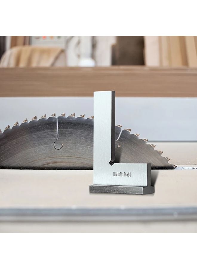 Widened Base Knife Edge Square Ruler 100x70mm High Carbon Steel Woodworking Table Saw - Image 5
