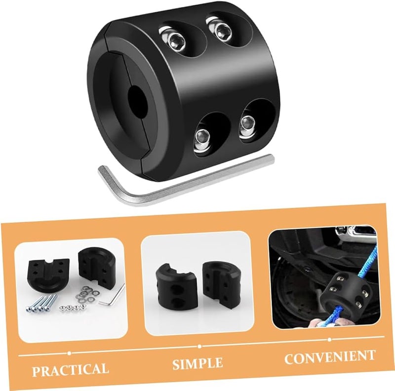 Black Heavy Duty Winch Hook Stopper 6 5X6 5X4 8CM Off Road Vehicle Cable Stop Accessory - Image 3