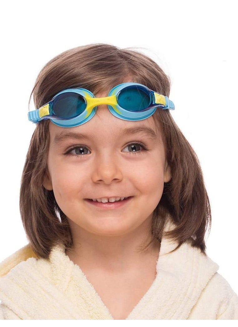 Generic Swim Goggles Set Kids Swimming Goggles for Boys and Girls Adjustable Straps Silicone Eye Seal Leak proof UV Protection and Anti Fog Lenses Swimming Goggles with Ear Plug Nose Clip(Age 4-12) Blue  - Image 4