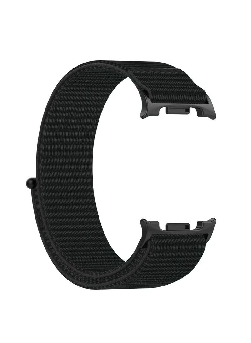 2 Pcs for Samsung Galaxy Watch 8 40mm 44mm Strap , Nylon Watchband Replacement Bracelet for Galaxy Watch 8 Classic 46mm Black and Silver - Image 3