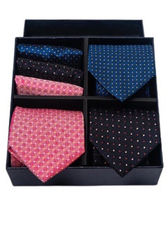 6pcs men's gift box set 3 ties 3 chest scarves fashion business tie square scarf set