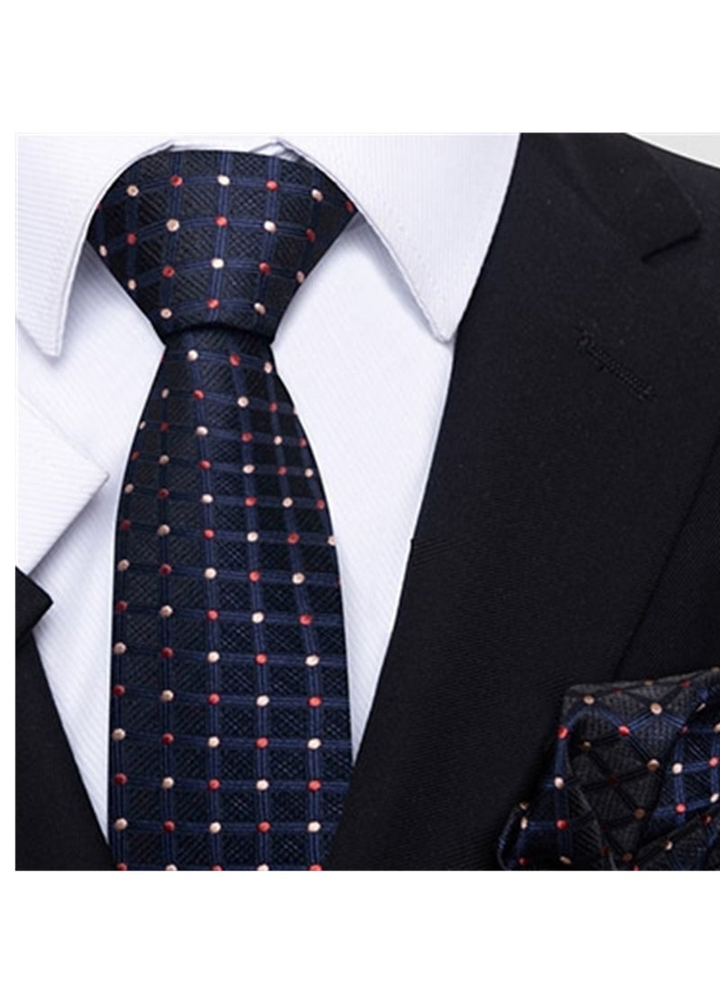 Generic - 6pcs men's gift box set 3 ties 3 chest scarves fashion business tie square scarf set - Image 1