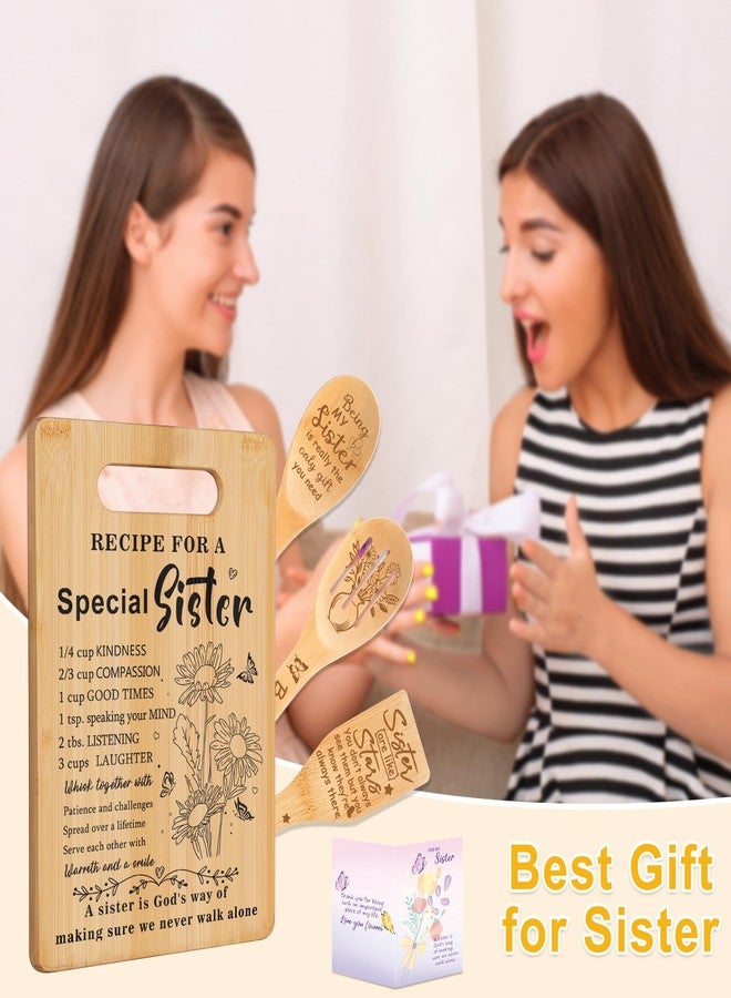 YeohJoy هدايا للأخت، هدايا عيد ميلاد للأخت من الأخوات - طقم ألواح تقطيع محفورة فريدة من نوعها، هدية تذكارية رائعة للصداقة الحميمة بين النساء وصديقاتهن المقربات - Image 4