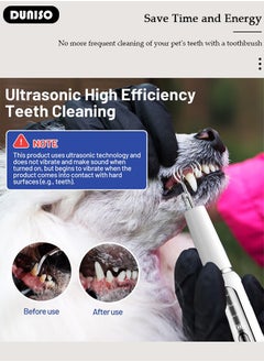 DUNISO Pet Tooth Polisher, Dog Plaque Remover for Teeth, Pet Ultrasonic Tooth Cleaner Toothbrush, Teeth Cleaning Kit, Tartar Remover for Teeth Stains for Dogs and Cats  - Image 3