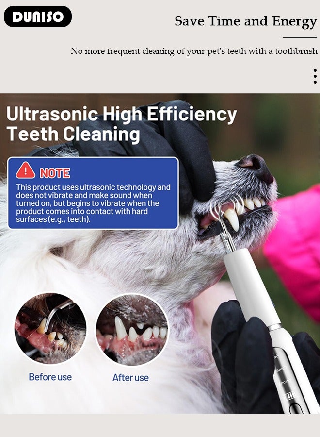 DUNISO Pet Tooth Polisher, Dog Plaque Remover for Teeth, Pet Ultrasonic Tooth Cleaner Toothbrush, Teeth Cleaning Kit, Tartar Remover for Teeth Stains for Dogs and Cats - Image 3