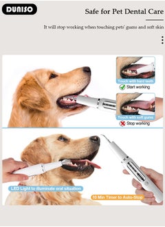 DUNISO Pet Tooth Polisher, Dog Plaque Remover for Teeth, Pet Ultrasonic Tooth Cleaner Toothbrush, Teeth Cleaning Kit, Tartar Remover for Teeth Stains for Dogs and Cats  - Image 2