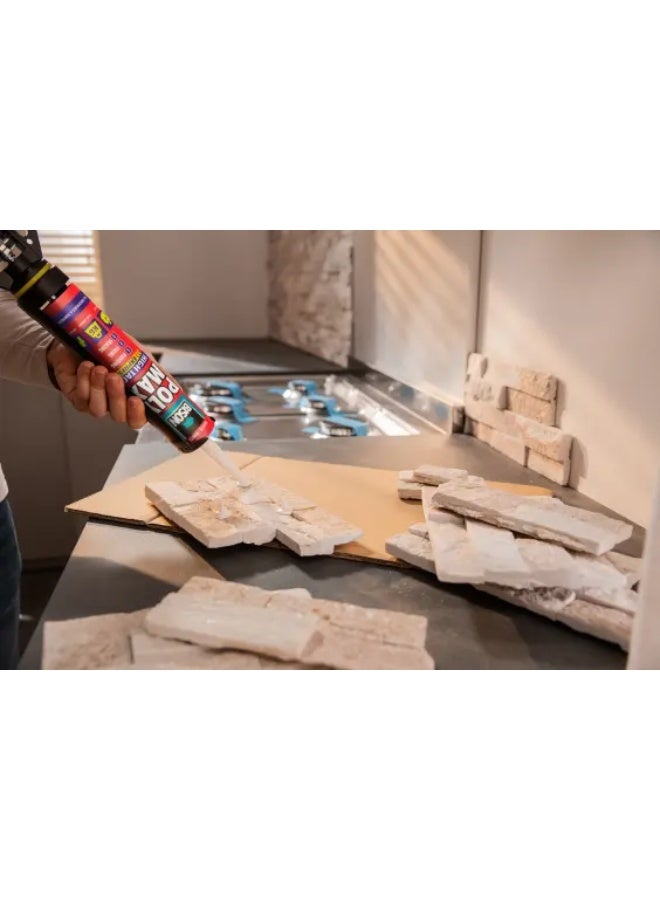 Bison Poly Max® High Tack Express White 440g – Ultra-Strong Universal Assembly Adhesive & Sealant with Instant Grip (SMP Technology) - Image 2