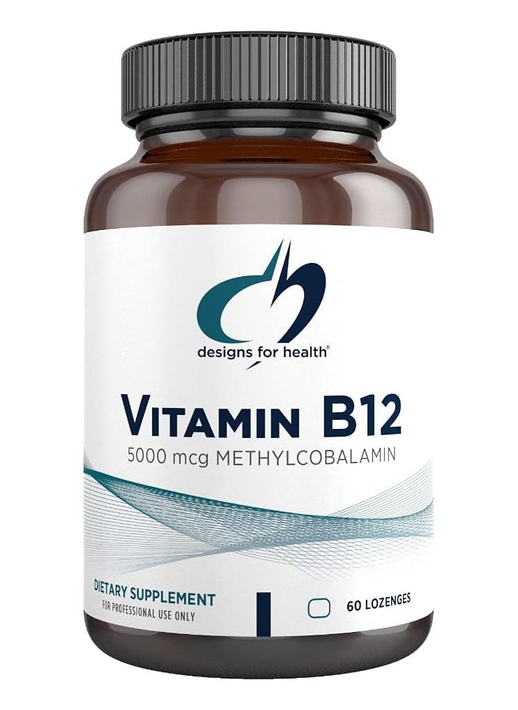 Vitamin B12 Lozenges - 5000mcg B12 dietary supplement for professional use only, 60 lozenges