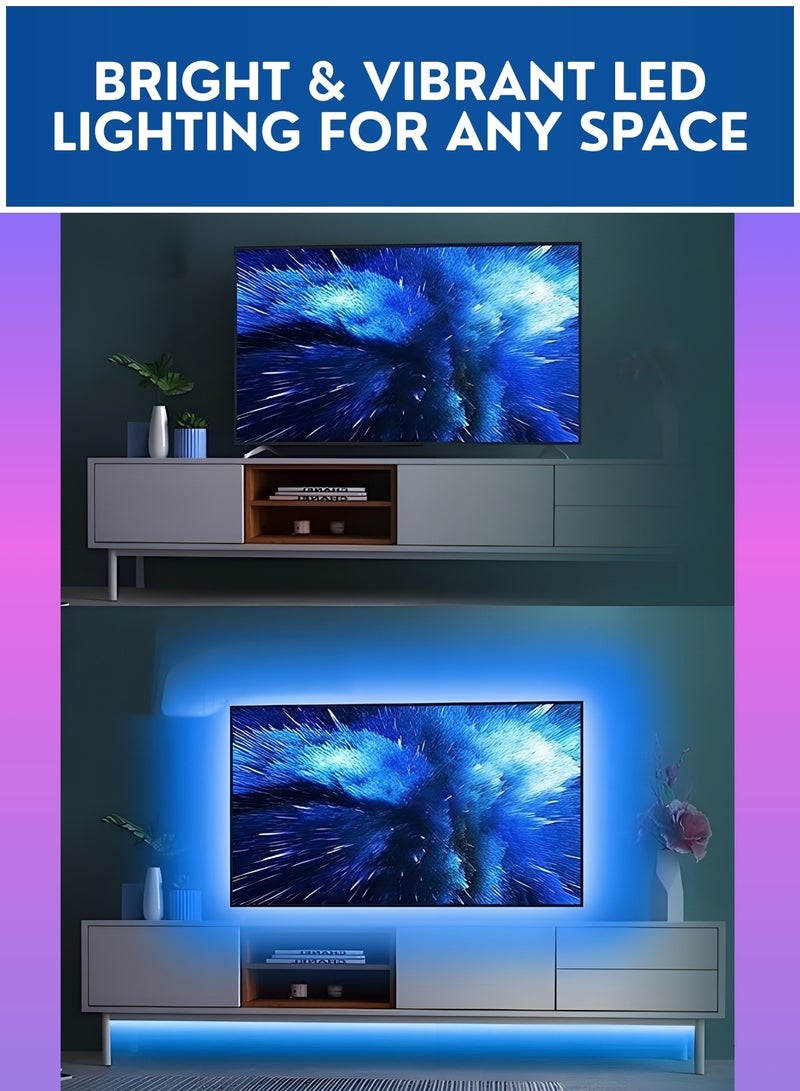 شريط إضاءة نيون LED ذكي بطول 5 أمتار RGB مع تزامن الموسيقى وتحكم عبر التطبيق وجهاز التحكم عن بُعد – شريط مرن للديكور المنزلي، غرفة الألعاب، غرفة النوم وخلفية التلفاز - Image 3