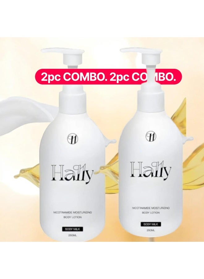 Hally Niacinamide Body Lotion 2pc COMBO – Brightening & Deep Hydrating Moisturiser (2x250ml) - Image 1