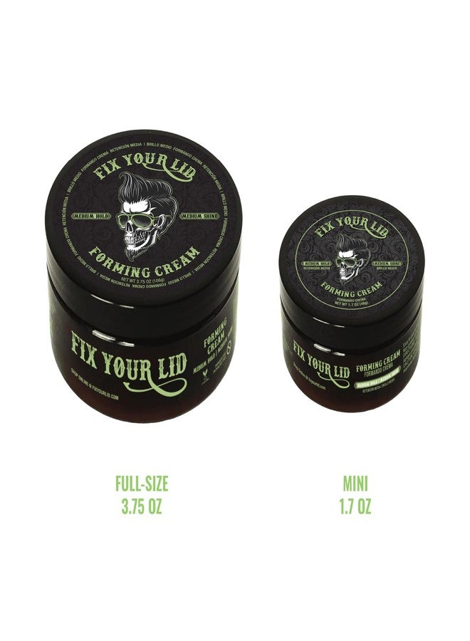 Fix Your Lid Forming Cream - Medium Hold Hair Cream For Men - Medium Shine - Easy to Wash Out - Full Size & Travel Size Bundle - 3.75 oz + 1.7 oz - Image 5