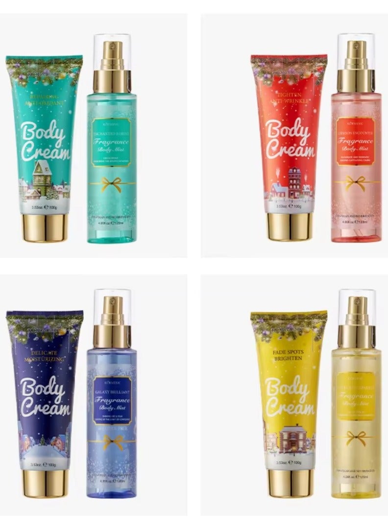 Kormesic 2Pcs Body Cream 100g and Fragrance Body Mist 120ml Enchanted Forest Fragrance Body Mist Perfume Body Lotion Spray Body Care Set Refreshing and Moisturizing Gift Set Body Cream and Perfume Kit - Image 5