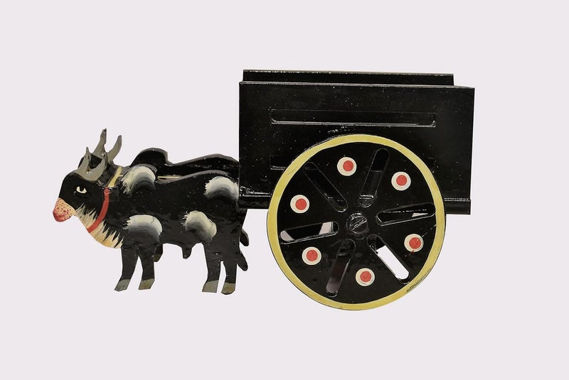 HAST SHILP Handmade Bullock Cart Red BCDE036 - Image 1