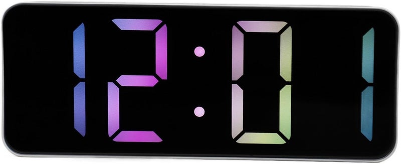 KRESHU KRESHU Abs Plastic Digital Led Alarm Clock Large Display Usb Rechargeable Temperature Snooze Timing Dimmer Function Innovative Rgb Multi Colorful Numeric Numbers Table Top Alarm Clock 1Pcs  - Image 1