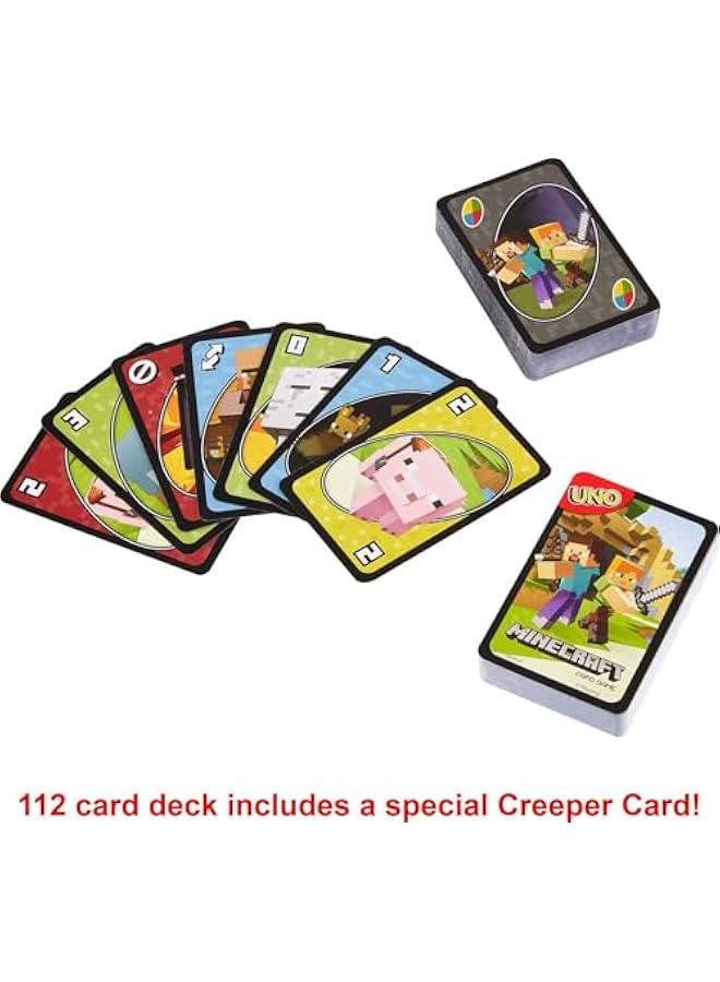 UNO Minecraft Card Game for Kids, Adults, Families & Parties, Deck & Special Rule Inspired by the Video Game, 2 to 10 Players  - Image 3