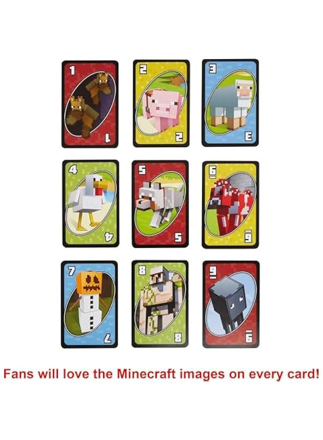 UNO Minecraft Card Game for Kids, Adults, Families & Parties, Deck & Special Rule Inspired by the Video Game, 2 to 10 Players  - Image 5