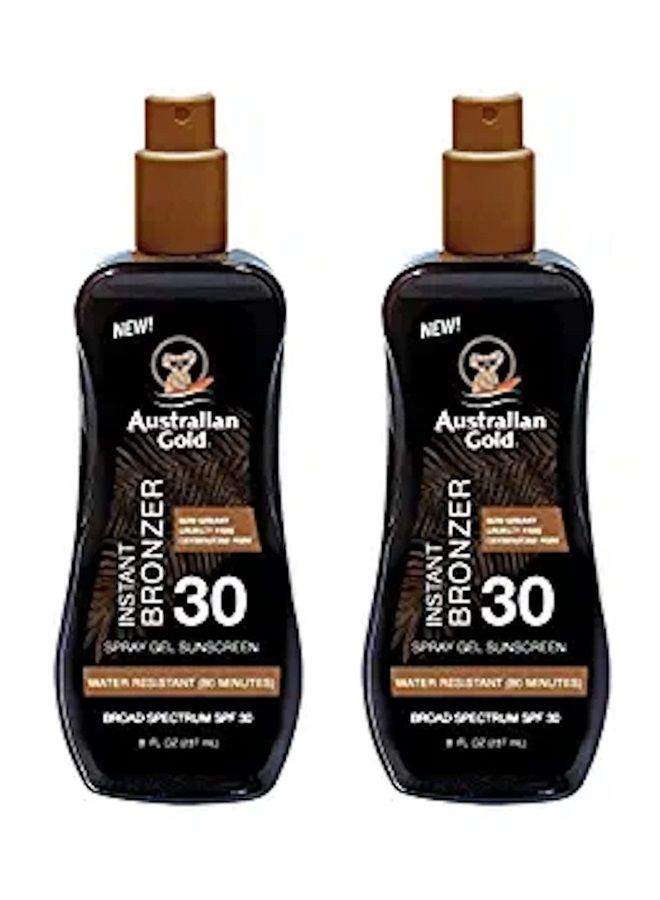 Australian Gold Spf#30 Spray Gel With Bronzer 8 Ounce (237ml) (2 Pack)