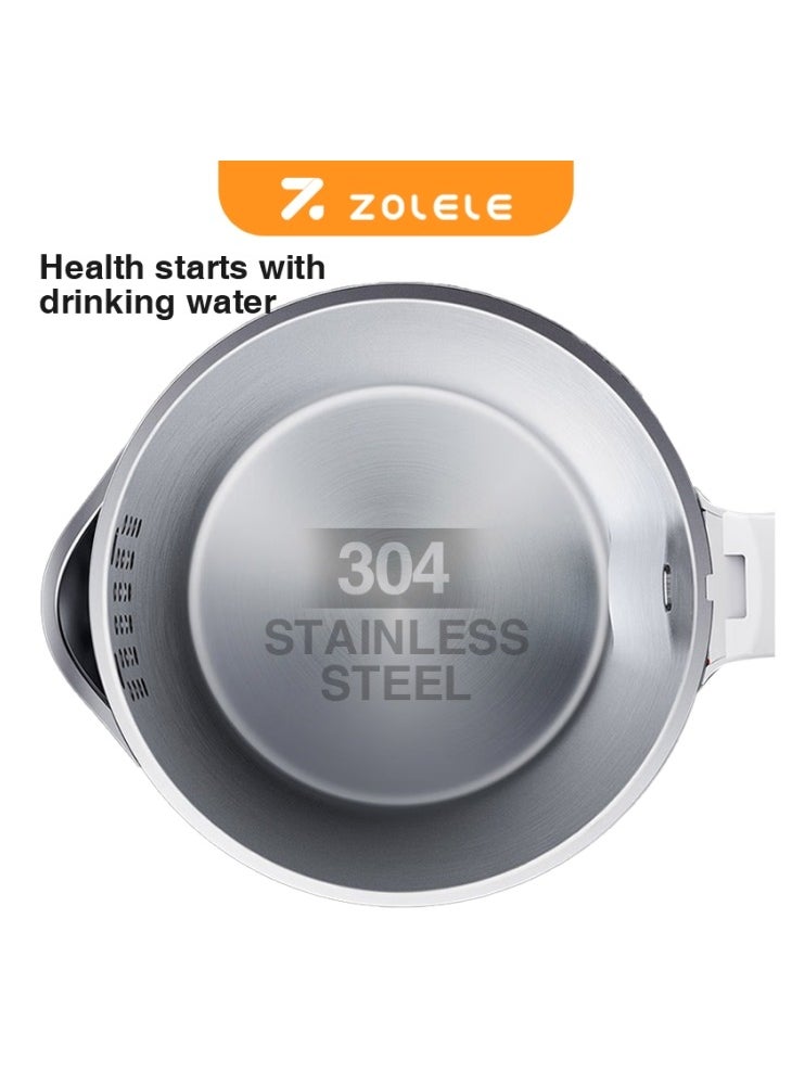 ZOLELE - ZOLELE Electric Kettle SH1701B 1.7L Electric Kettle With Double Walled Glass Lid,1800W Fast Boiling, Keep-Warm Function and Cold Touch Handle - Image 1