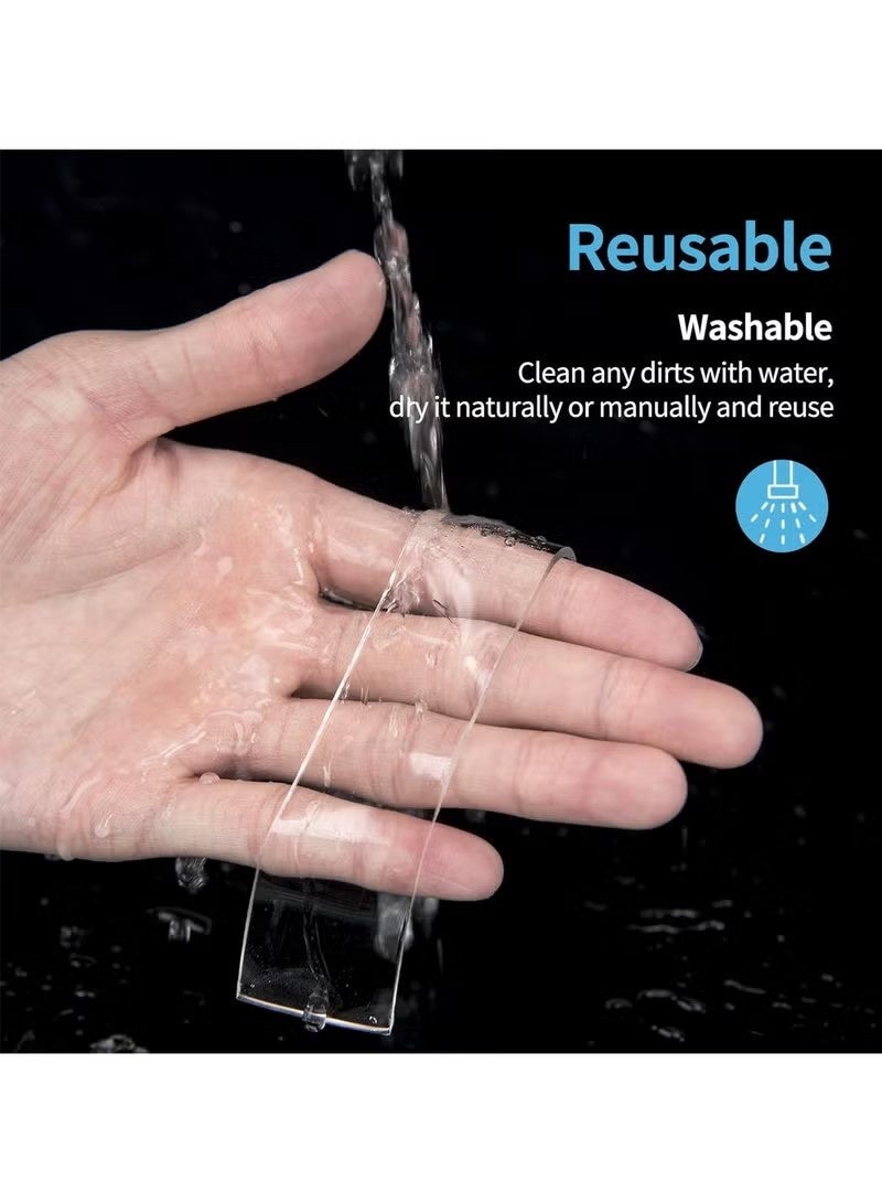 Extra Strong Double Sided Nano Adhesive Tape Heavy Duty Removable, Clear Sticky Adhesive Nano Tape Tough Washable Waterproof Mounting Tape for Hanging Picture, Poster, Carpet - Image 3