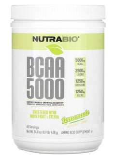 NutraBio BCAA 5000 Lemonade 0.9 lb 14.8 oz (418 g) 