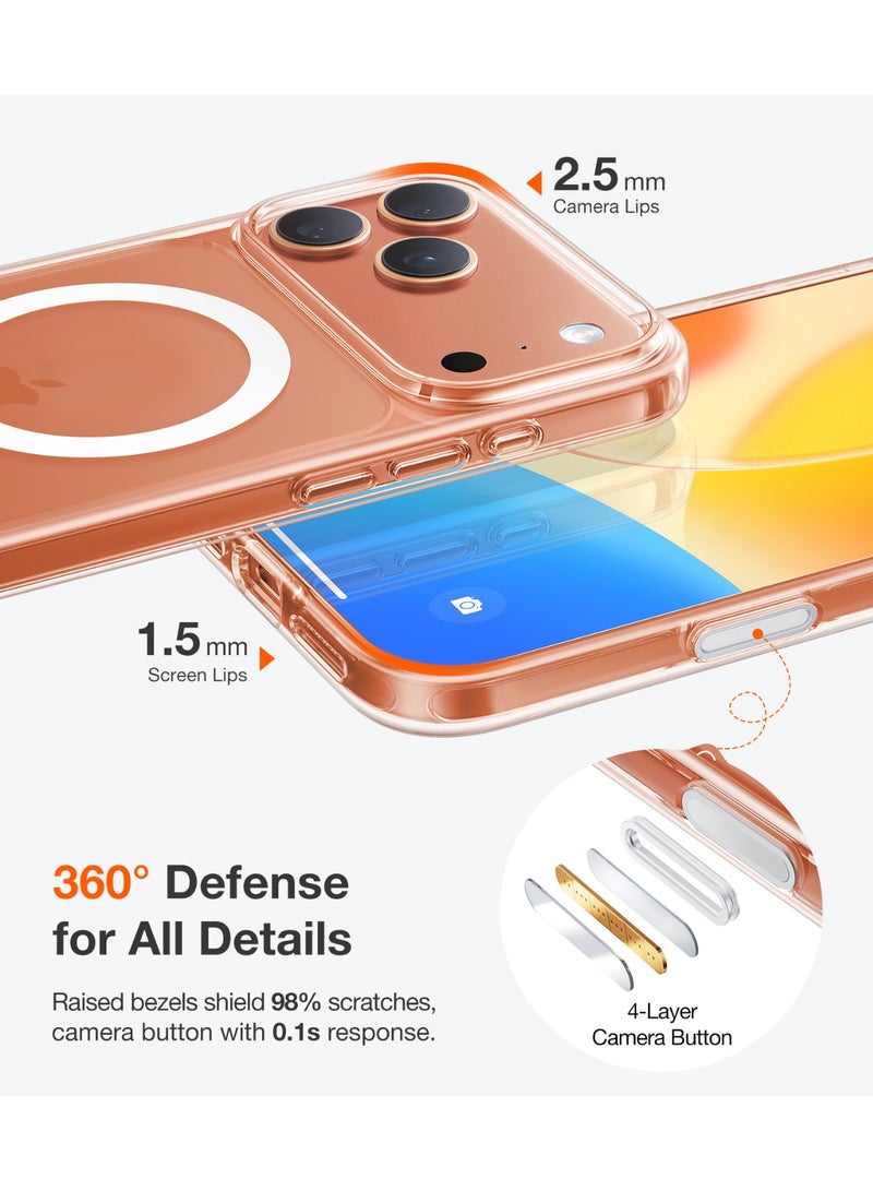 TORRAS Guardian-Mag Series iPhone 17 Pro Max Clear Case, Magnetic Shockproof, Military-Grade, Anti-Yellowing - Clear - Image 3