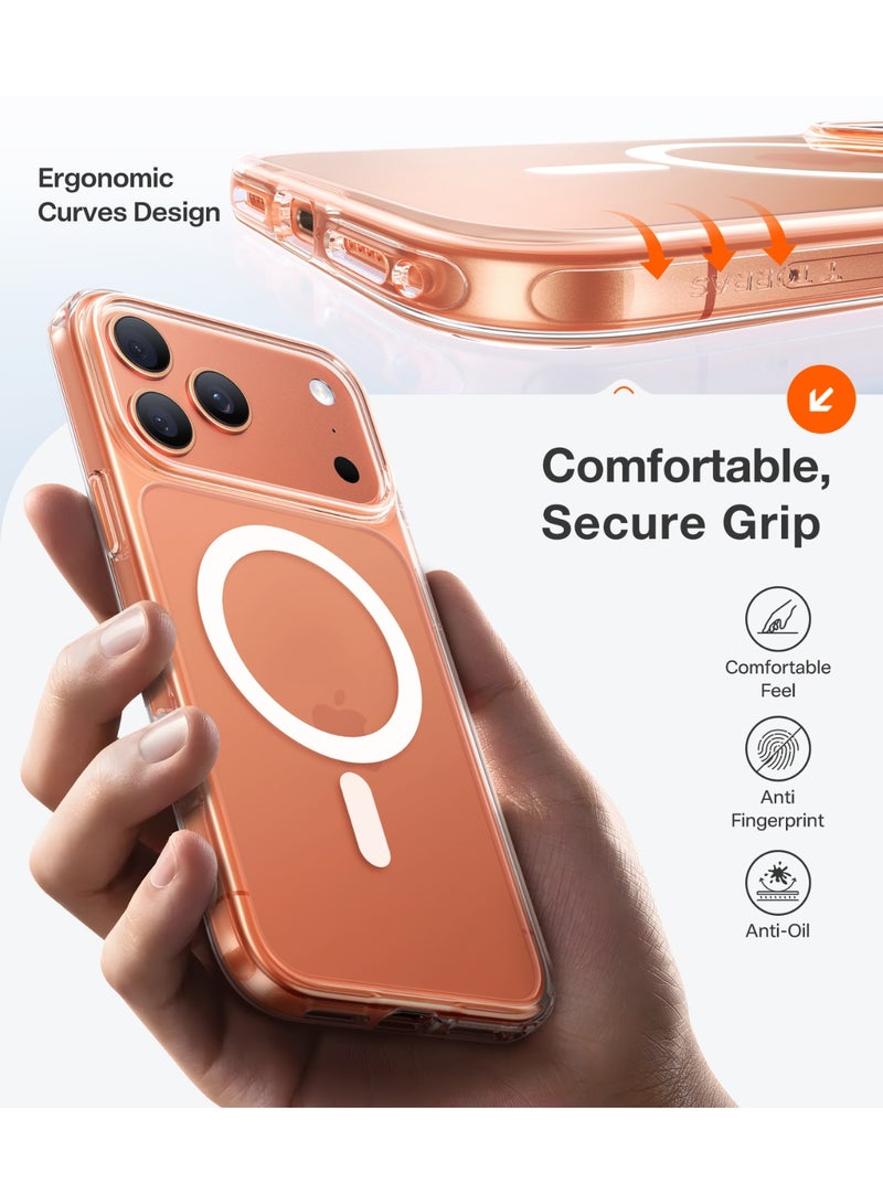 TORRAS Guardian-Mag Series iPhone 17 Pro Max Clear Case, Magnetic Shockproof, Military-Grade, Anti-Yellowing - Clear - Image 2