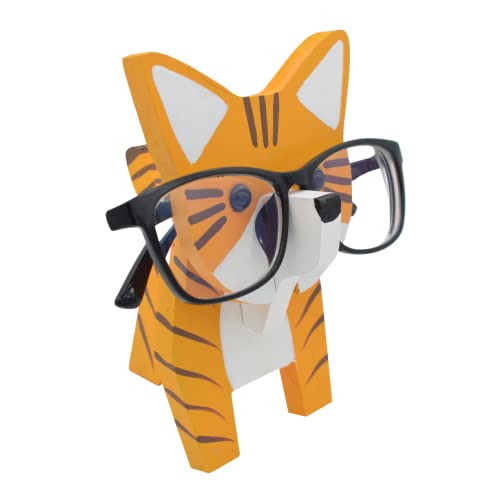 VIPbuy Creative Glasses Holder Stand, 3D Wooden Puzzle Animal Eyeglass Stand Home Office Desk Décor Gift (Cat) - Image 3