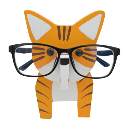 VIPbuy Creative Glasses Holder Stand, 3D Wooden Puzzle Animal Eyeglass Stand Home Office Desk Décor Gift (Cat) - Image 2