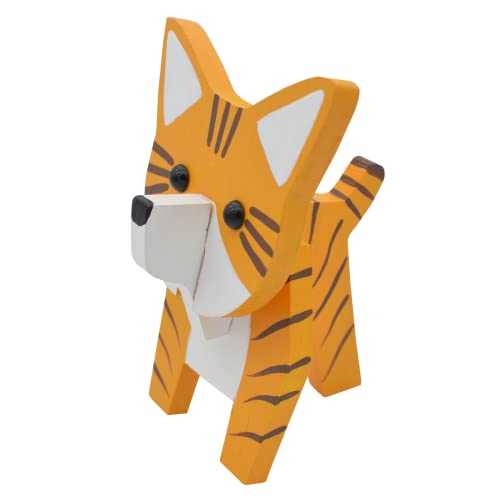 VIPbuy Creative Glasses Holder Stand, 3D Wooden Puzzle Animal Eyeglass Stand Home Office Desk Décor Gift (Cat) - Image 4